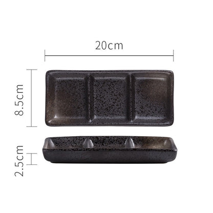 Japanese Three Grid Seasoning Dish With Dipping Material Ceramic Dish 2db66697 d996 4431 bc29 933164084a3f