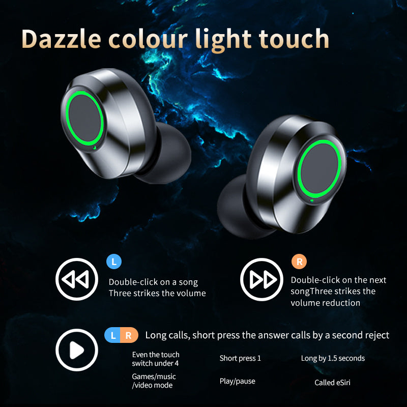 YD03 Wireless Bluetooth-compatible Headset TWS Large Screen Smart Digital Display In Ear Breathing Light 2dc15999 a19b 4297 9