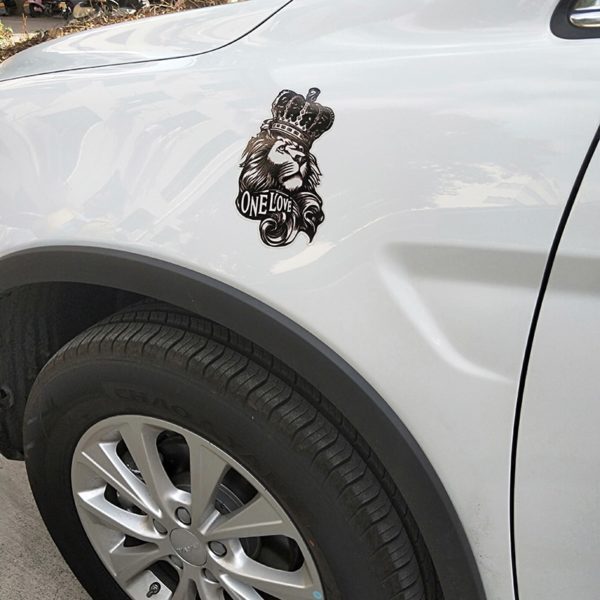 New One Lion Love Crown Graphic Car Body Sticker Color Difference Car Reflective Car Stickers 2dcff621 084a 4734 b95a eb4e98e