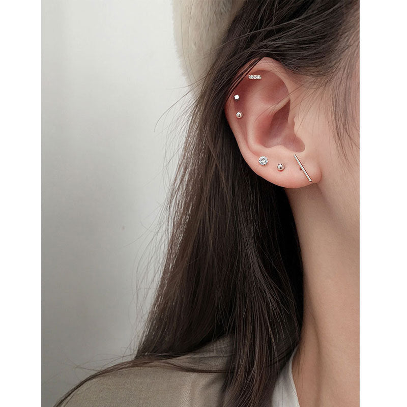 Women's Simple And Cool Style Sterling Silver Earrings 2dda924b 5df3 4f77 92d1 43c4cbbdc8de