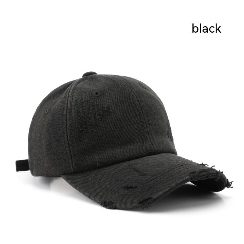 Men's And Women's Fashion Wash Ripped Denim Peaked Hat 2de628fd 9993 4744 be3c f38e0092320f trans