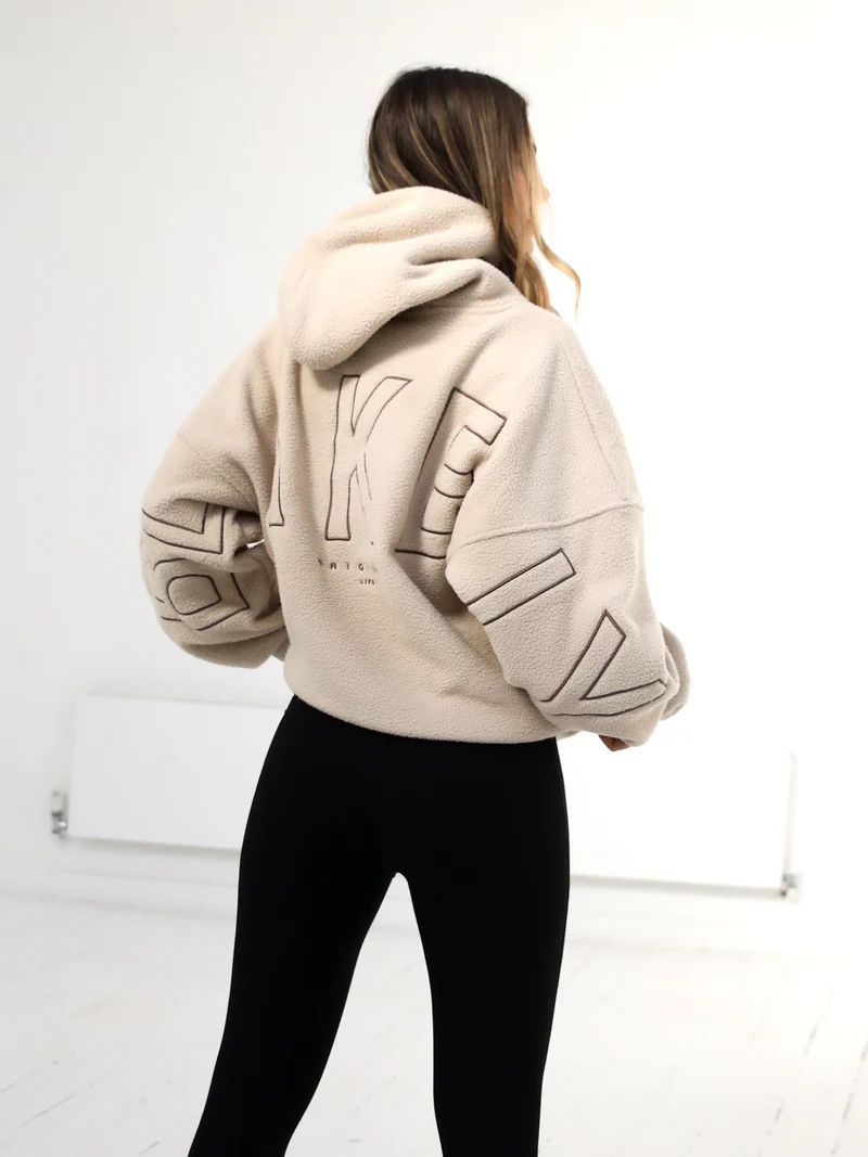 Women's Simple Loose Embroidered Lamb Fleece Coat 2de8b3a4 2c90 4e8b 98db 21deb6bb0619