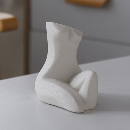 Frosted Sitting Dress Abstract Human Personality Ceramic Vase 2df11856 a426 47e8 a74f 07c063306a0f
