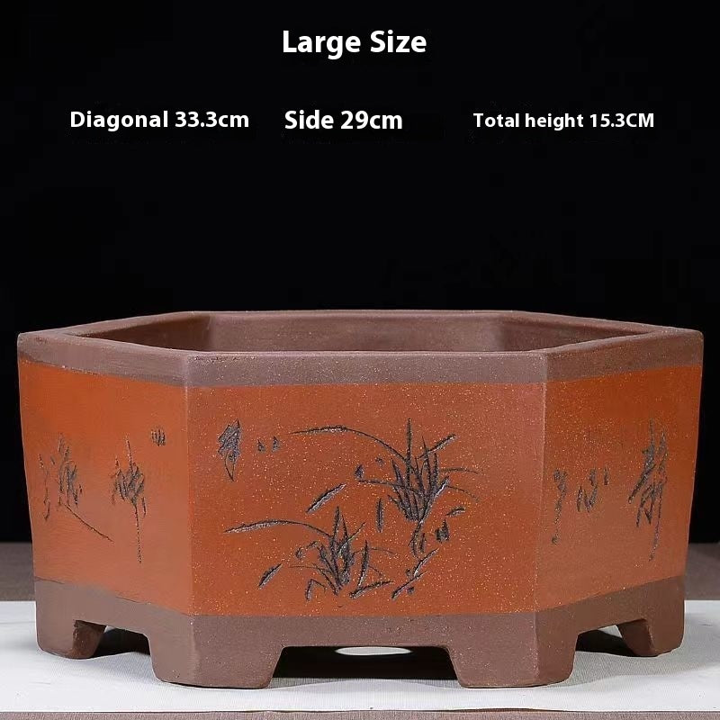 Purple Sand Flowerpot Breathable Bonsai Pot Orchid Pots Banyan Potted Green Radish 2e0ba4b0 5643 4ad2 83fa 5933646f82f4