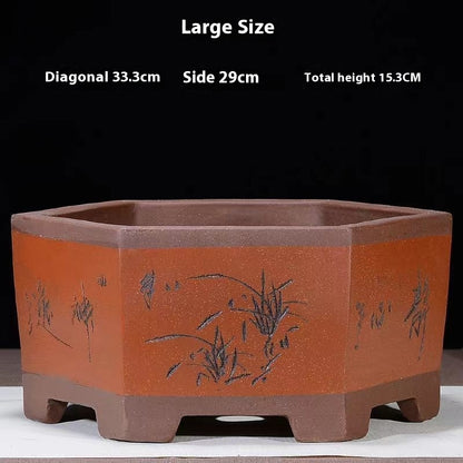 Purple Sand Flowerpot Breathable Bonsai Pot Orchid Pots Banyan Potted Green Radish 2e0ba4b0 5643 4ad2 83fa 5933646f82f4