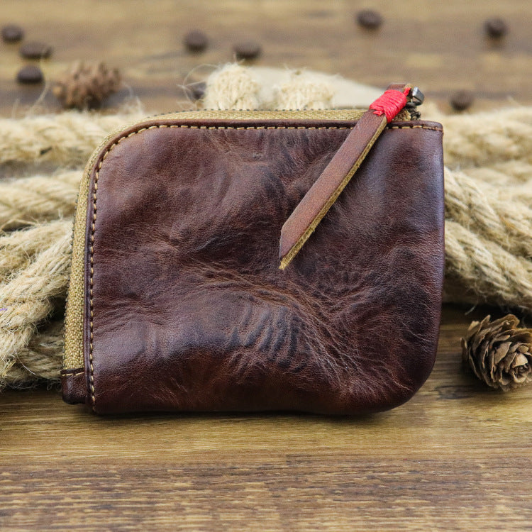 Textured Wear-resistant Genuine Leather Vintage Unisex Mini Purse 2e13311c 1746 4161 a5fe c4730d3a343c 30649c26 cd4a 4030 b31