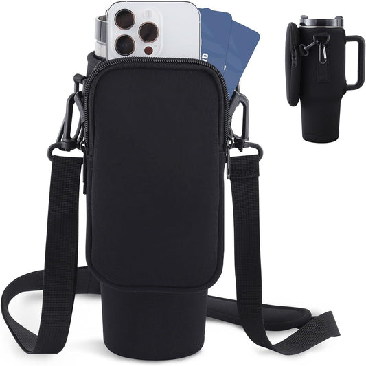 Slok Water Bottle Carrier Bag, Compatible With 40oz Tumbler With Handle, Modern Water Bottle Holder With Simple Adjustable St