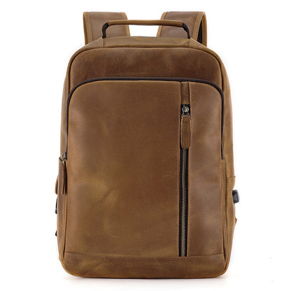 Backpack Men's Crazy Horse Leather Large Capacity 2e531dd2 889e 4b8e 98f0 05fdaeb03303