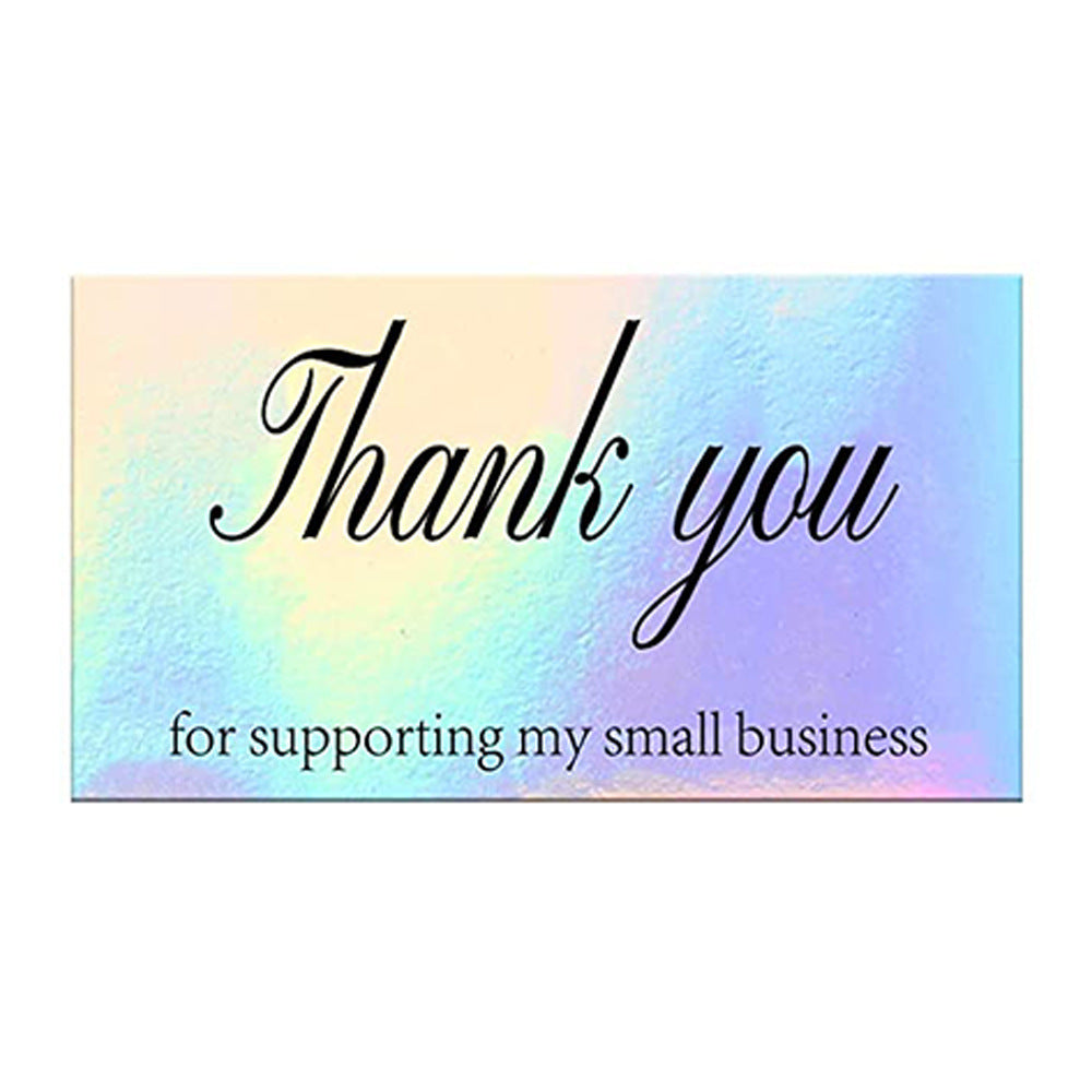 50 Laser Rainbow Thank You Cards - HD Wireless Product #5