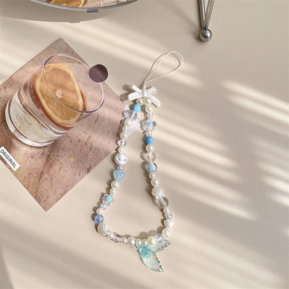 INS Wind Bow Fishtail Phone Case Bracelet Beaded Strap 2e78f396 0ce0 4a2f bbe1 c5a530da298a