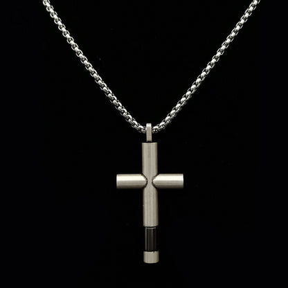 Hip Hop Retro Glossy Cross Titanium Steel Necklace 2ec09432 8776 40db acd1 d41cfe2d0c84