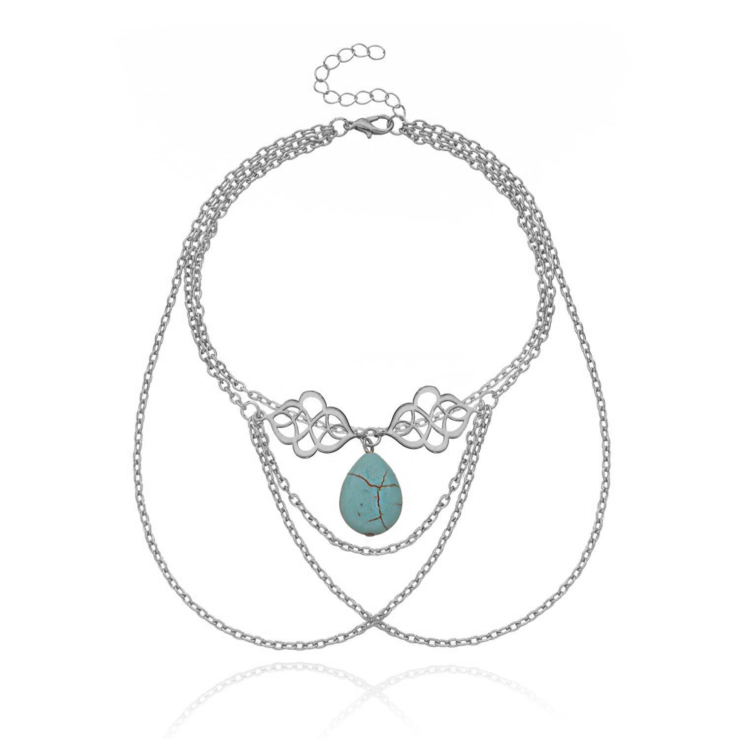 Water Drop Turquoise Tassel Arm Chain Bracelet 2ec52a6a ae09 4131 9e9e 7e744441a1ff