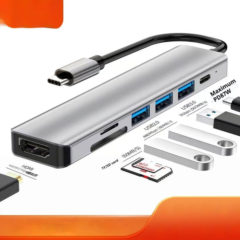Type-c 7-in-1 Expansion Dock HDMI Projection Screen Usb Hub30 Multi-function Cable Seperater - 图片 1