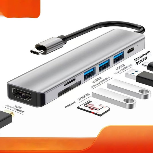 Type-c 7-in-1 Expansion Dock HDMI Projection Screen Usb Hub30 Multi-function Cable Seperater - 图片 1