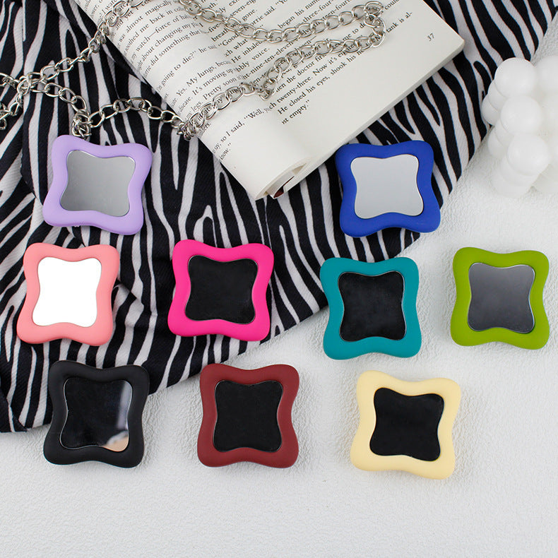 Irregular Mirror Transparent Air Bag Bracket Ins Blogger The Same Model Mobile Phone Bracket - 图片 1
