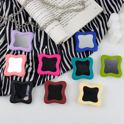 Irregular Mirror Transparent Air Bag Bracket Ins Blogger The Same Model Mobile Phone Bracket - 图片 1