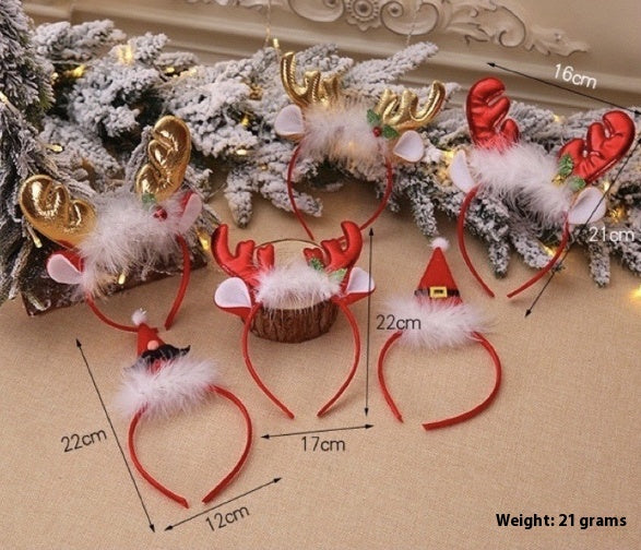 Christmas Decoration Supplies Antlers Bell Head Buckle