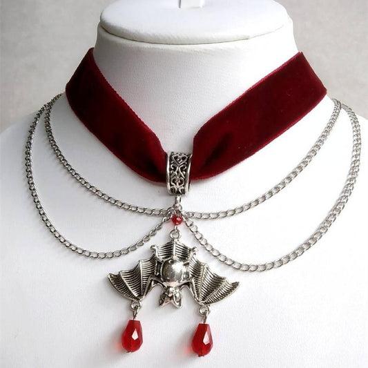 Red Velvet Necklace Clavicle Chain Bat Beads 2ef087b2 0258 4cd5 bc39 80aa3766f06a