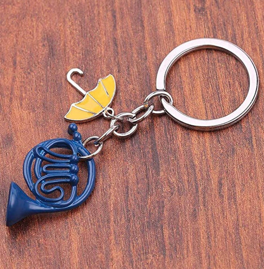 Blue French Horn And Yellow Umbrella Keychain 2f083ce0 f3bd 45a6 bd2c b905529bb92b