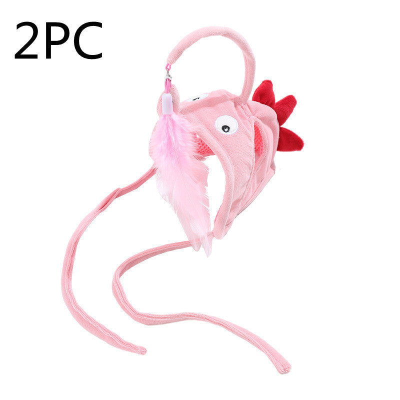 New Head Wearing Feather Funny Cat Stick Funny Cat Toy Stick Gray Big Eye Pet Toys Pet Products 2f0cb14e 0ab8 45de b258 a3d89