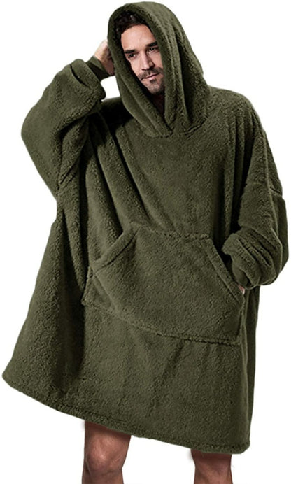 Hoodie Sweatshirt With Big Pocket Tops Sweater Comfortable Loose Double-Sided Fleece Thicker Wearable Blanket 2f1b5416 a877 4