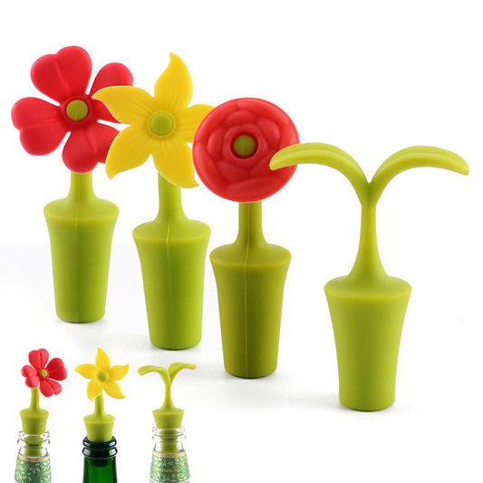 Creative Silicone Stopper For Red Wine SUNFLOWER Beer Seasoning Bottle Bottle Stopper Tool 2f1fc7bd 85f6 400b a158 8680d73773