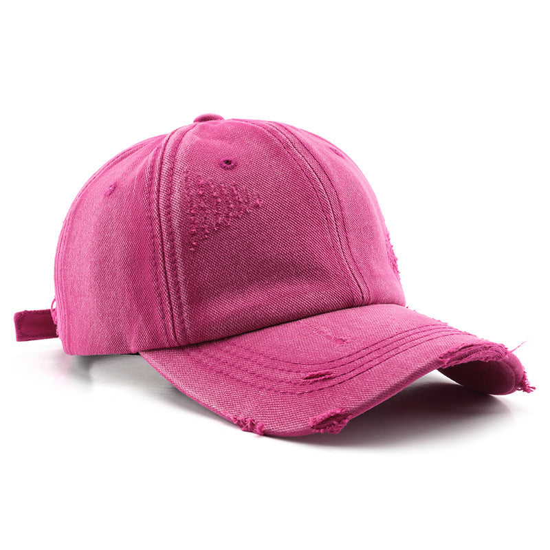 Men's And Women's Fashion Wash Ripped Denim Peaked Hat 2f21e7b0 637f 4b9a b434 48d31f06d442