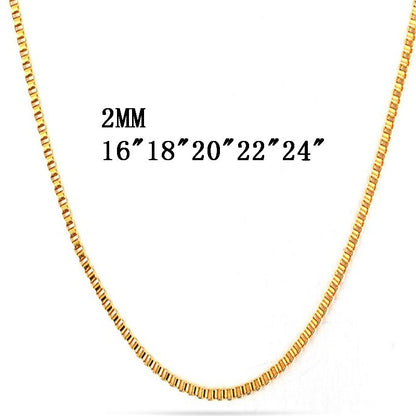 Fashion Simple 2MM Box Chain Gold 2f431610 f040 490b 9fda f6ddce71306d
