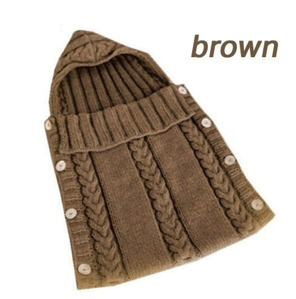 Infant Baby Tassel Ca P Sleeping Bag Sweater Wooden Button Hooded Sleeping Bag 2f494c47 1b3b 4ddd 95b8 505029792771