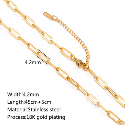 Stainless Steel Vacuum Vapor Plating 18K Gold Color Protection Lip Chain Accessories 2f4b8026 0d3d 454f 9844 e99d28fdc977