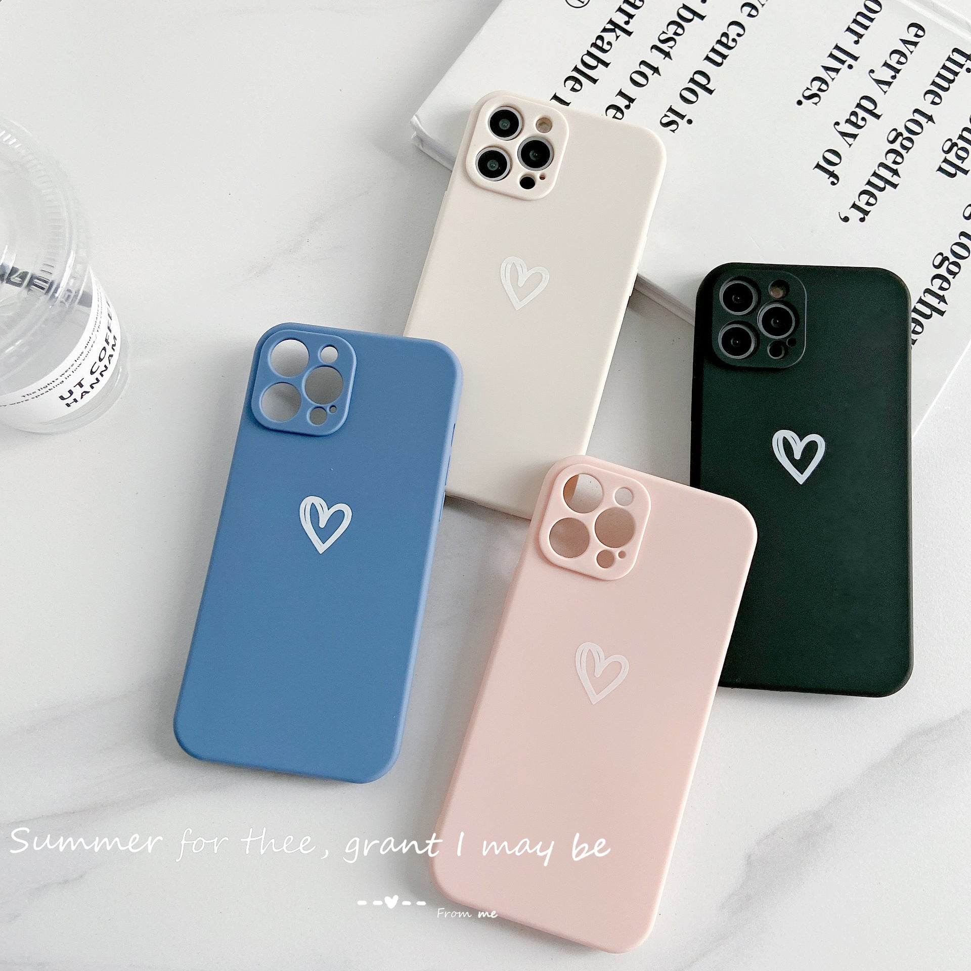 Simple Love Fine Hole Soft Shell Straight Edge Phone Case - 图片 2
