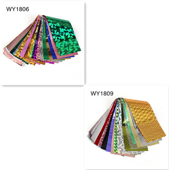 16pcs 20x4cm Mix Nail Art Transfer Foil Sticker - HD Wireless Product #14