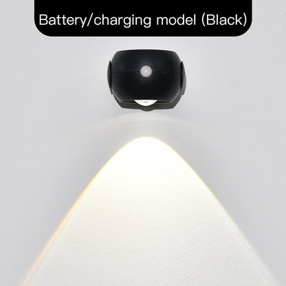 Adjustable Angle Human Sensing Light, Wireless Sunset Light, Indoor Spotlight, Corridor, Living Room Wall Light, Rechargeable