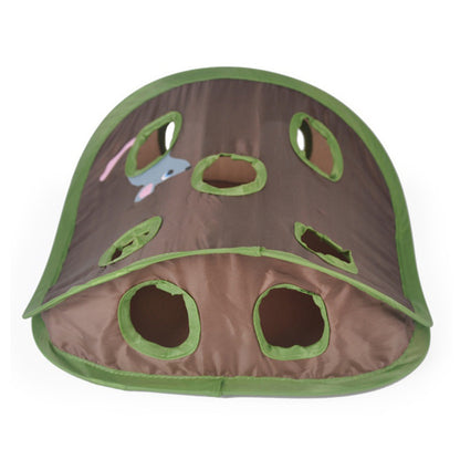 Cute Pet Cat Interactive Hide Seek Game 9 Holes Tunnel Mouse Hunt Intelligence Toy Pet Hidden Hole Kitten Foldable Toys 2f7c0