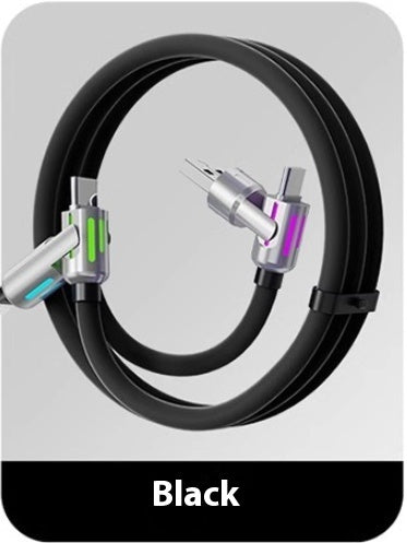 240W Light Column Four-in-one Colorful Indicator Light Mobile Phone Charging Cable - 图片 8