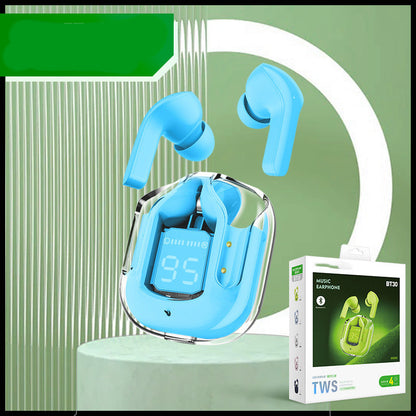 New Mini Transparent Wireless Bluetooth Headset Digital Display ENC Noise Reduction True Wireless Sports Music 2fb6d73c 058c 