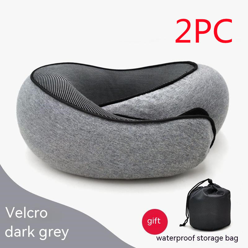 Travel Neck Pillow Non-Deformed Airplane Pillow Travel Neck Cushion Durable U-Shaped Travel Memory Cotton Nap Neck Pillow 2fb