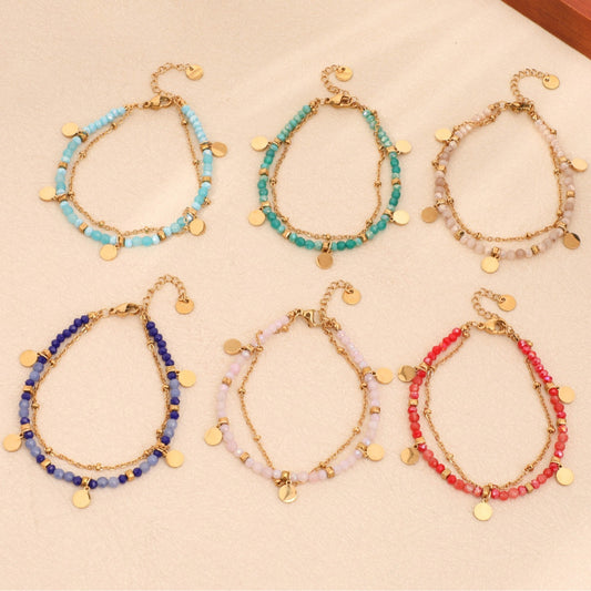 French Color Handmade Exquisite Small Round Slice Bracelet 2fbb43d0 b9ba 4e2c b89b 5078376dedb5