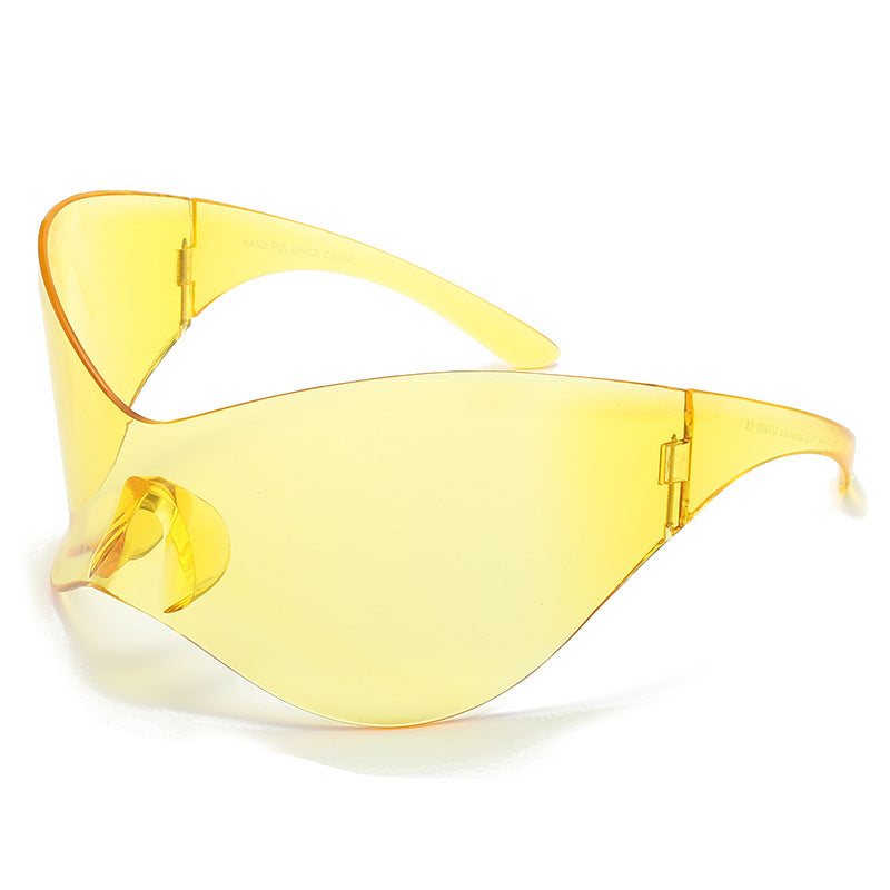 Large Rim Sunglasses Women's Fashion Y2g Millennium Rimless Riding Sunglasses Men's Cross-border Amazon Hot 2fc40fa3 88e5 427