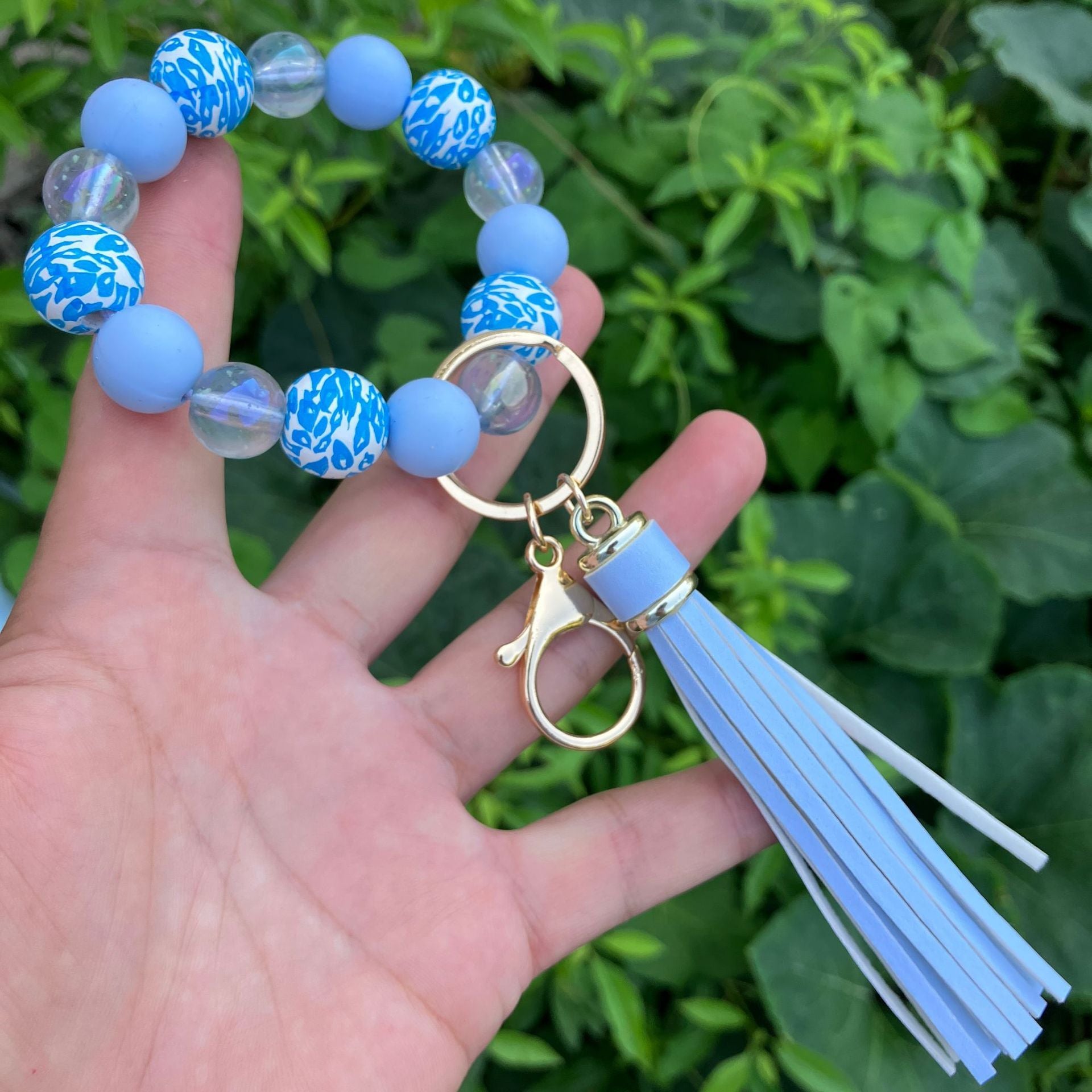 Color Leopard Pattern Luminous Beads Bracelet Keychain 2fcaf27b 0626 4cfe a304 96d386da0fe8