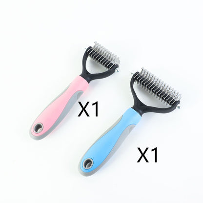 Stainless Double-sided Pet Brush Hair Removal Comb Grooming Dematting Dog Grooming Shedding Tools 2fd916e9 9f32 4084 a634 fd9