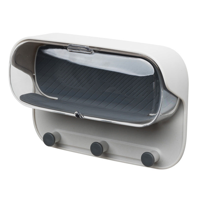 Bathroom Wall Holder Punch-free Wall-mounted Convenient Practical Washroom Glasses Storage Box Clothes Key Organizer Accessor