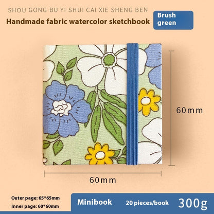 Feiluniao Watercolor Notebook Fabric Handmade Mini Portable Portable Character Sketch Hand Painted Graffiti Drawing Book - 图片 45