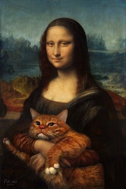Da Vinci Mona Lisa spoofs canvas painting 3000732140785