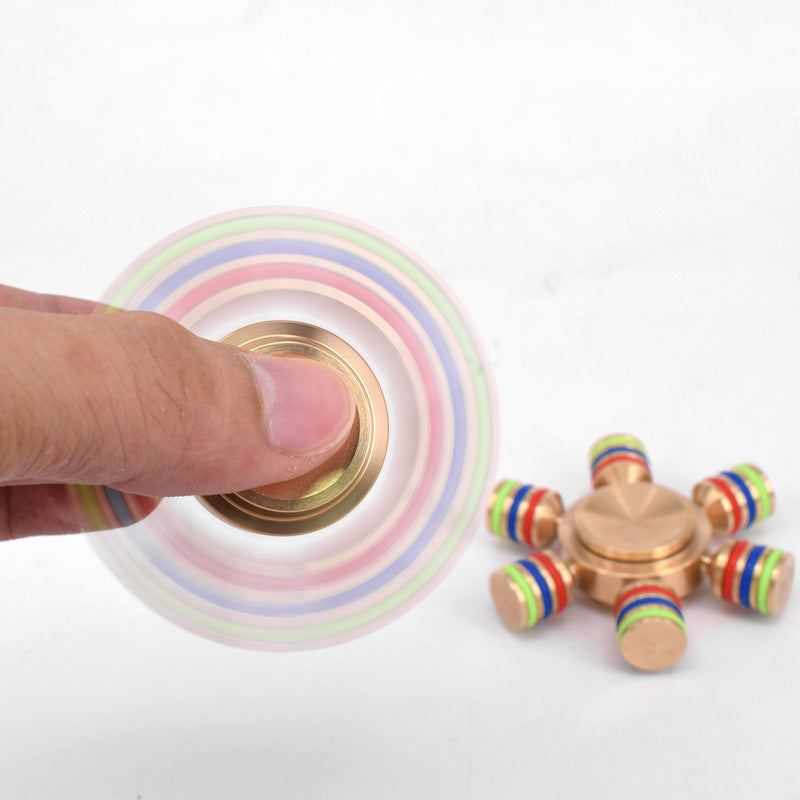 Colorful circle three head six arm gyro 3001673885428