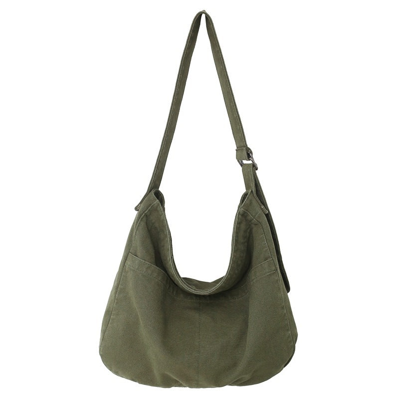 Women's Large Capacity Idle Style Artistic Simple Canvas Bag School College Students 3004e5c2 b241 4a82 8bae 38a8f32c7d15