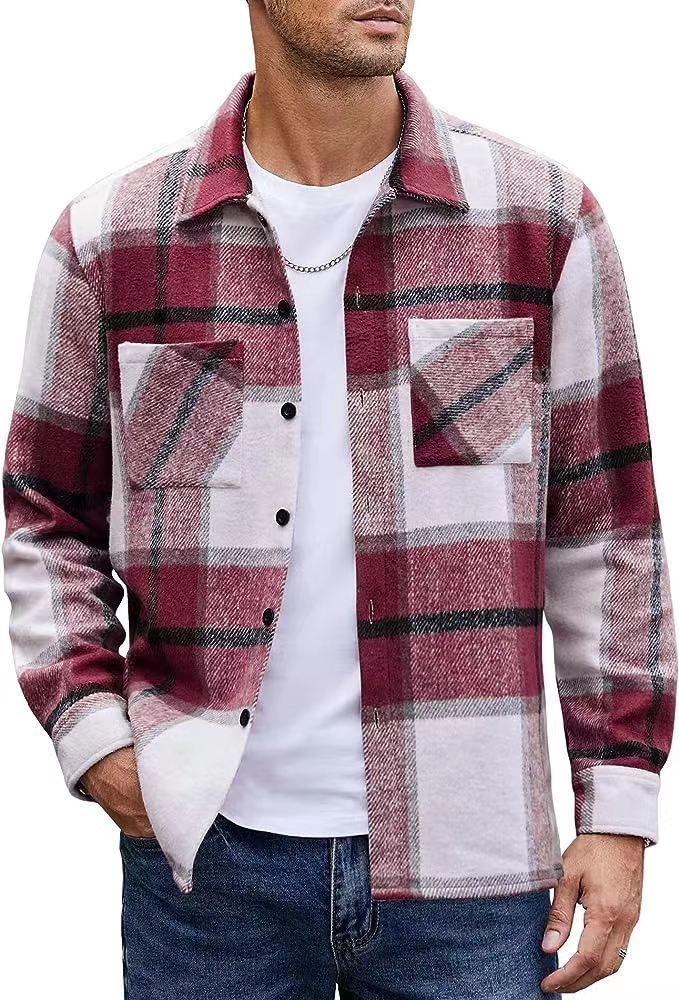 Men's High-end Thermal Plaid Padded Shirt Coat 3010225a 3487 40d1 a594 95b8d476850b 6432d17b d2c8 40b6 9027 4eefe9884af0