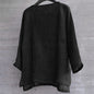 Cotton linen solid stand collar shirt 3012247036511