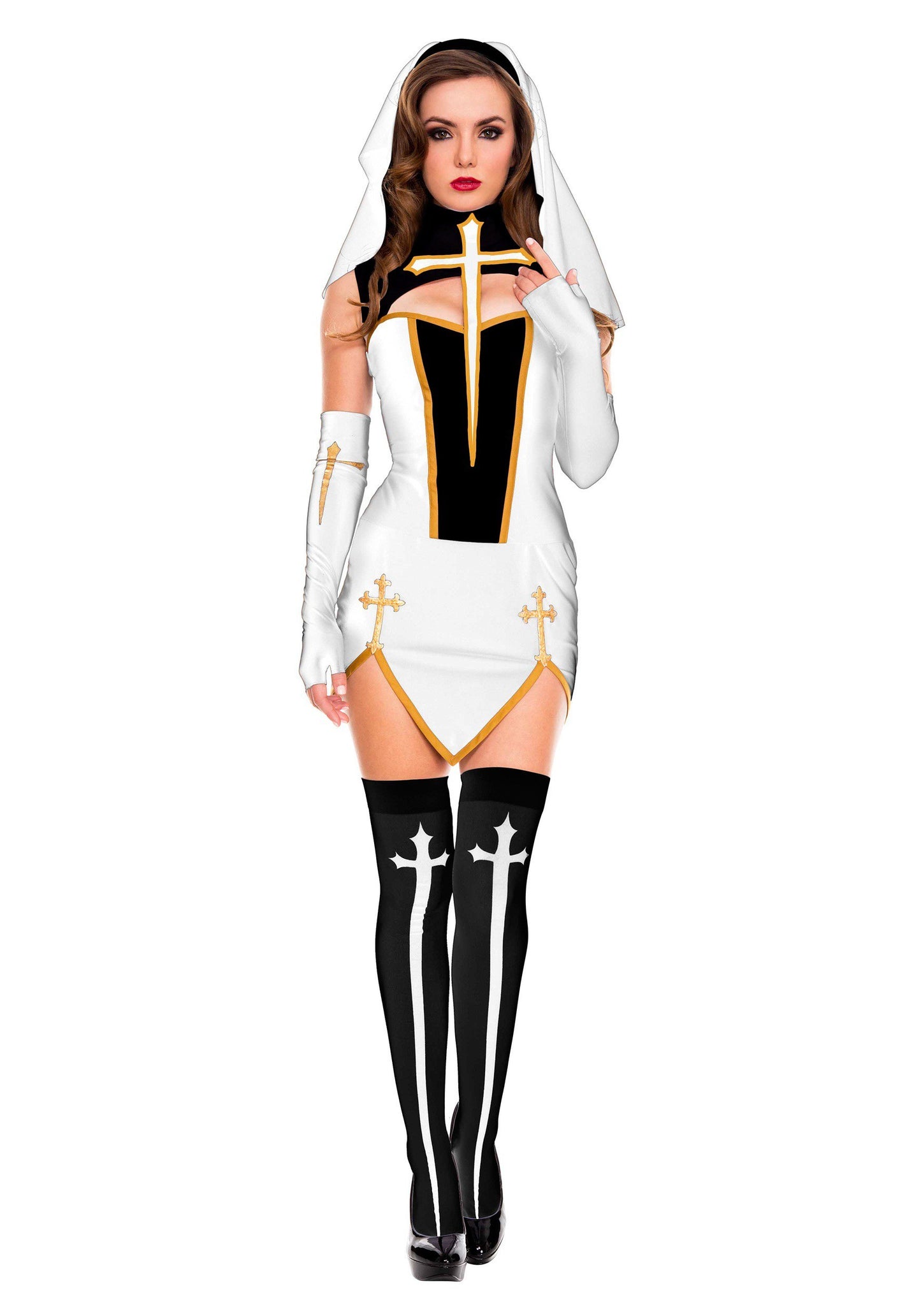 Sexy Bad Habit Nun Costume Religious Sister Fancy Dress 3012904897687