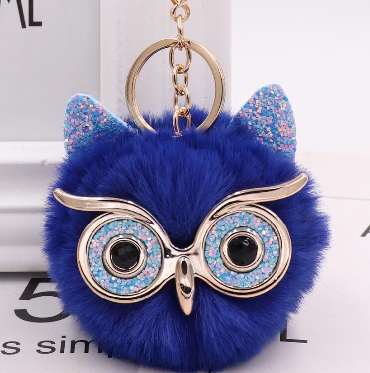 Lovely Owl Plush Doll Kids Favors Fur Ball Key Chain 301299136181